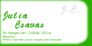 julia csavas business card
